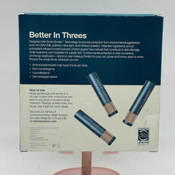 Colorescience Sunforgettable Total Protection Brush-On SPF 50, Medium 3 Pack NEW - Picture 3 of 7